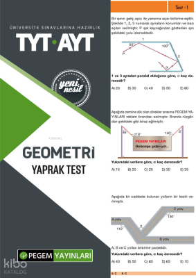 Pegem Akademi Yayıncılık TYT-AYT Geometri Yaprak Test