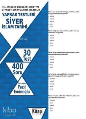 Siyer - İslam Tarihi; İHL. Meslek Dersleri-DHBT ve Diyanet Sınavlarına
