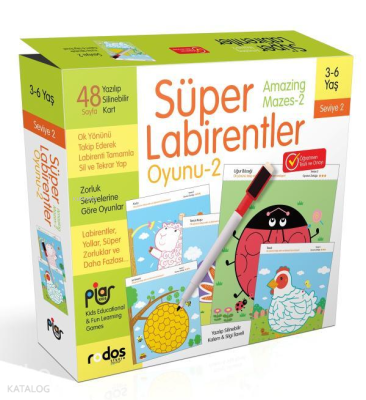 Süper Labirentler - Seviye 2 (3-6 Yaş)
