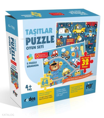 Taşıtlar Puzzle Oyun Seti (4+Yaş)