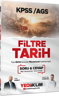 Yediiklim Yayınları 2026 KPSS AGS Filtre Tarih Soru Cevap Yasin Korkut