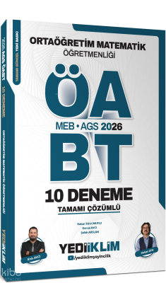 Yediiklim Yayınları MEB AGS ÖABT 2026 Ortaöğretim Matematik Öğretmenliği Tamamı Çözümlü 10 Deneme