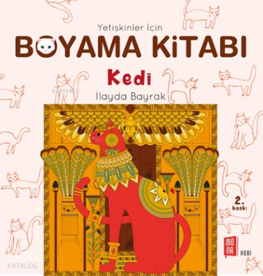 Yetişkinler İçin Boyama Kitabı; Kedi